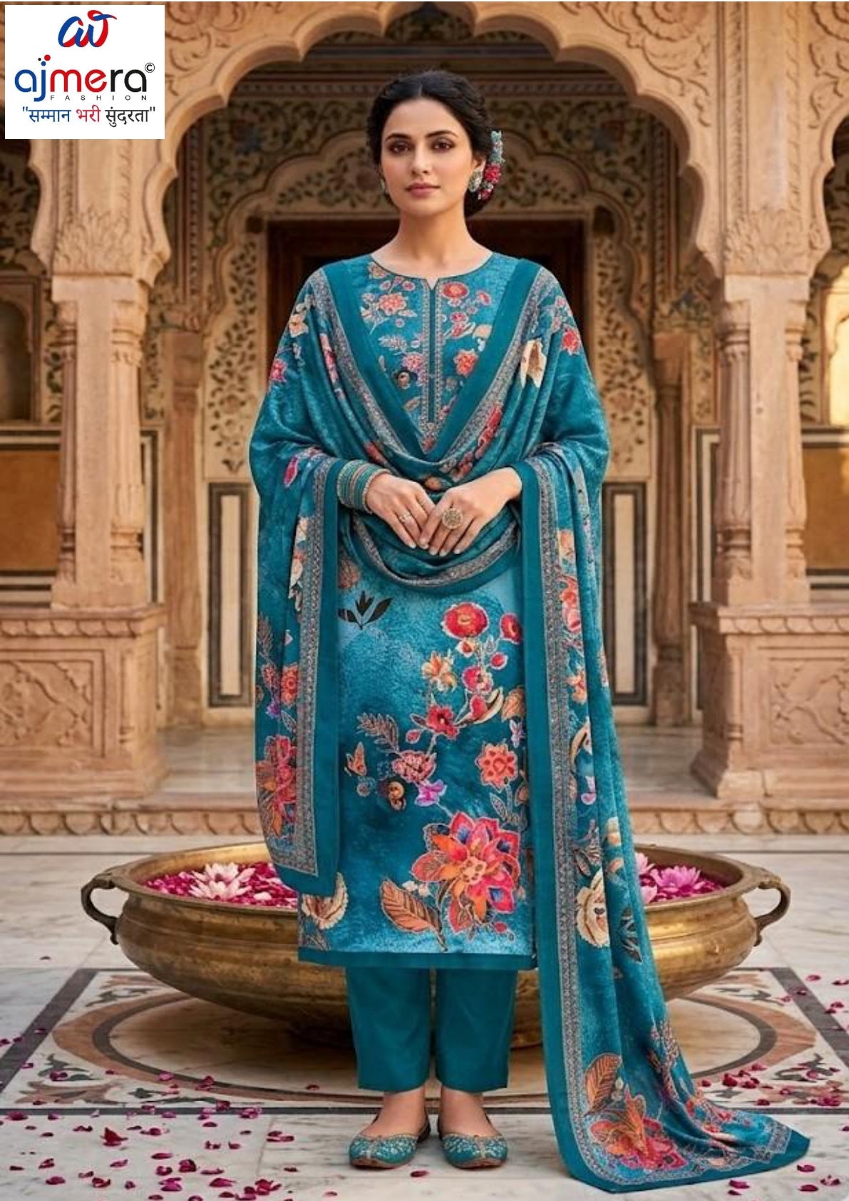 Premium Designer Unstitched Suit Set | ROL-SILKY