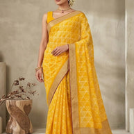 Fashionable Printed Saree with Blouse Piece for Festive Collection | RDD-ATLANTA