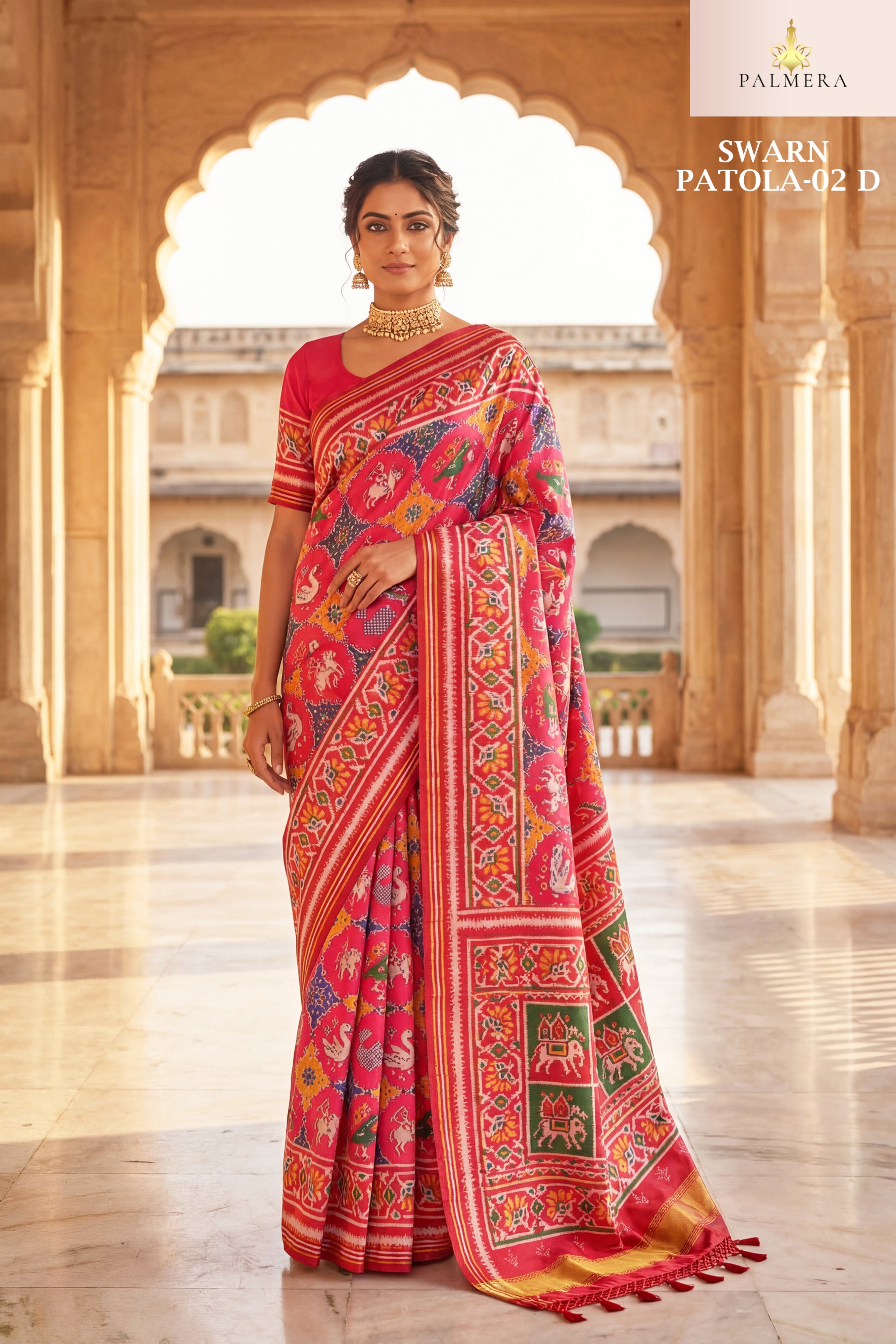 Palmera Saree Manufacturer and Palmera Saree Supplier | ALL-SWARN PATOLA-02