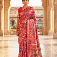 Palmera Saree Manufacturer and Palmera Saree Supplier | ALL-SWARN PATOLA-02