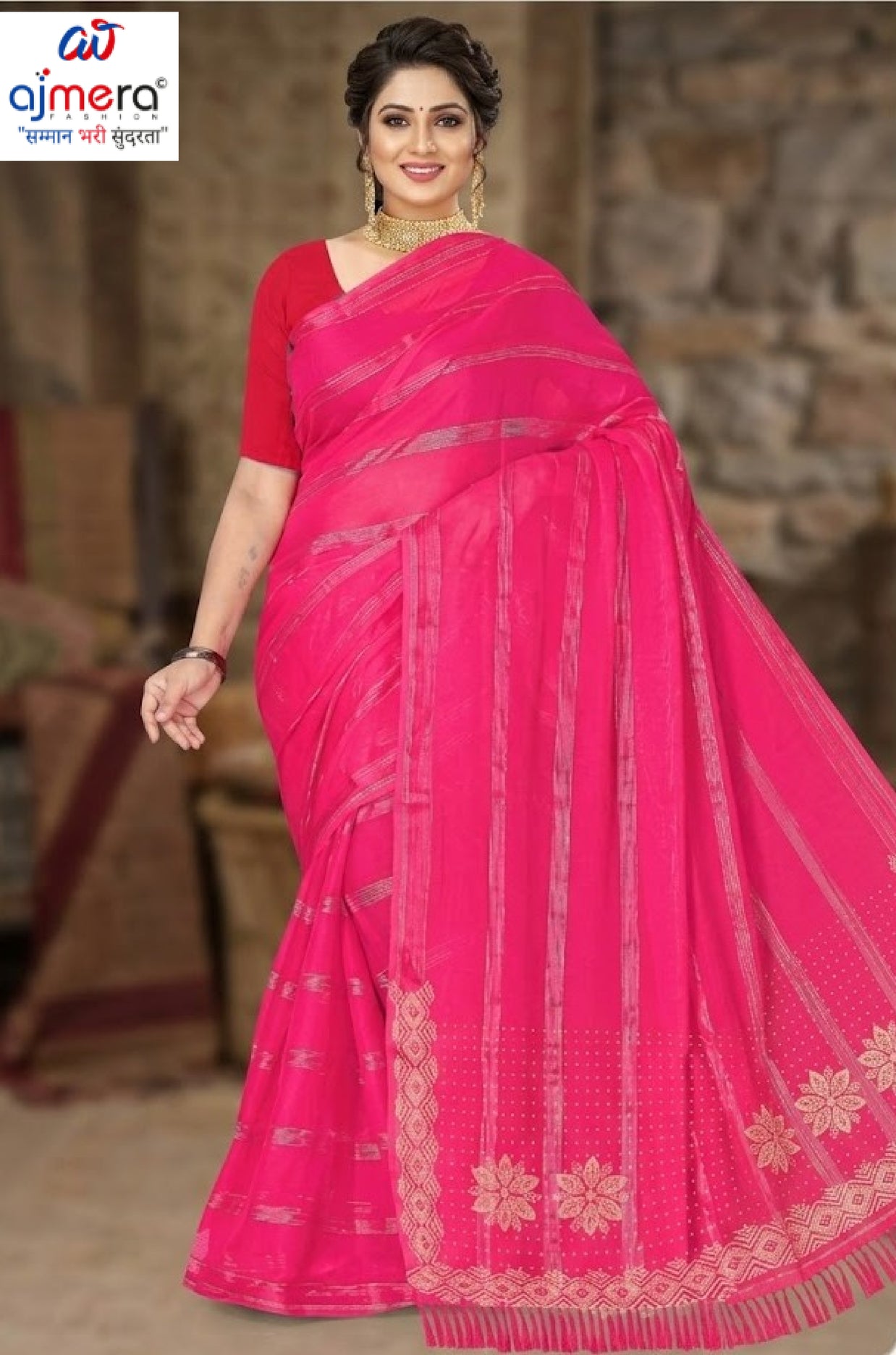 Dyed Matching Saree Dealer without Blouse for Premium Ethnic and Traditional Wear | KAVI-TOUCH