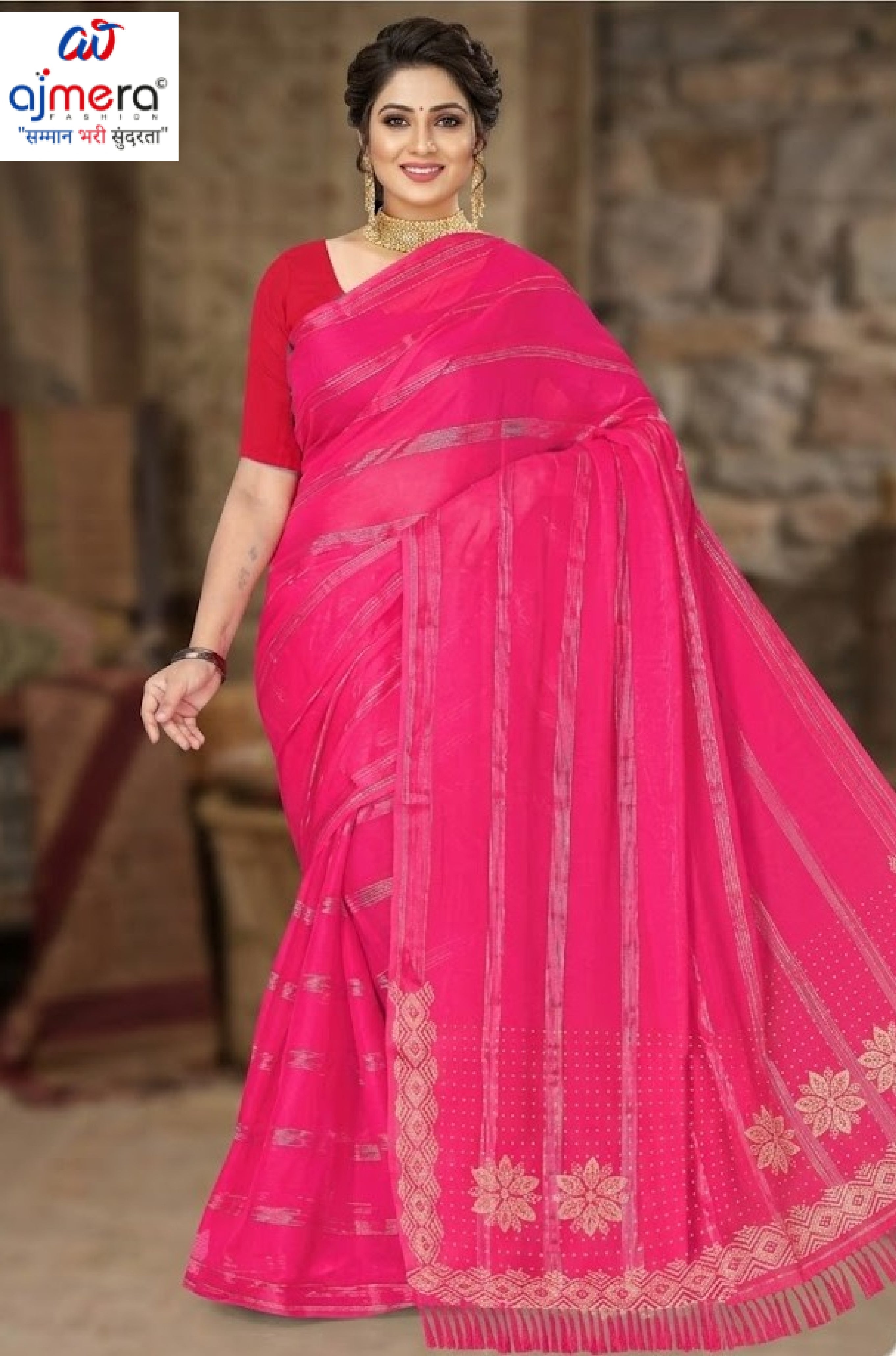 Dyed Matching Saree Dealer without Blouse for Premium Ethnic and Traditional Wear | KAVI-TOUCH