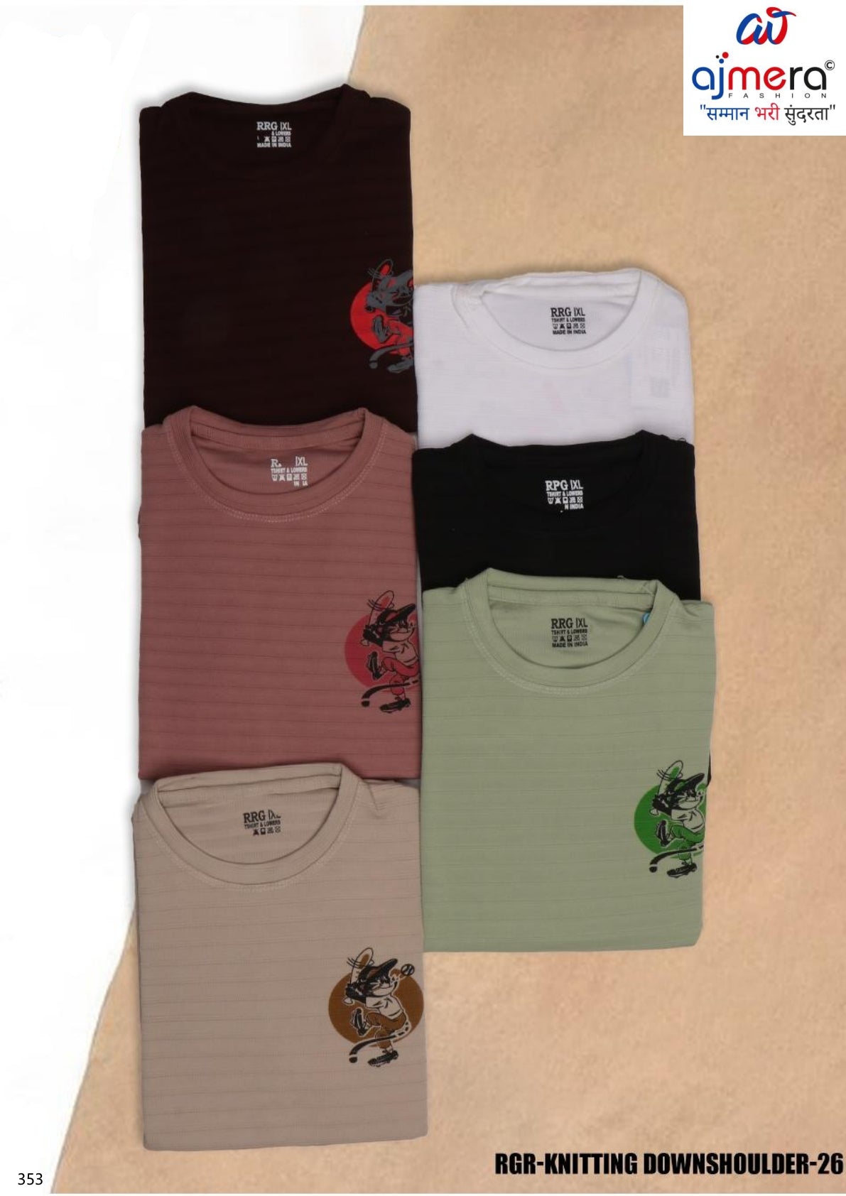 Premium Men's T-Shirt for Casual & Daily Wear | RGR-KNITTING DOWNSHOULDER-26