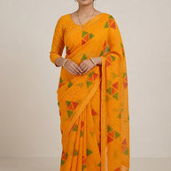 Fancy Print Loose Saree with Blouse for Premium Ethnic and Traditional Wear | BMS-CHIRAG