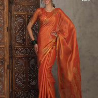 Apricot Linen Saree with Blouse for Premium Ethnic and Festive Wear | ALL-APRICOT-268