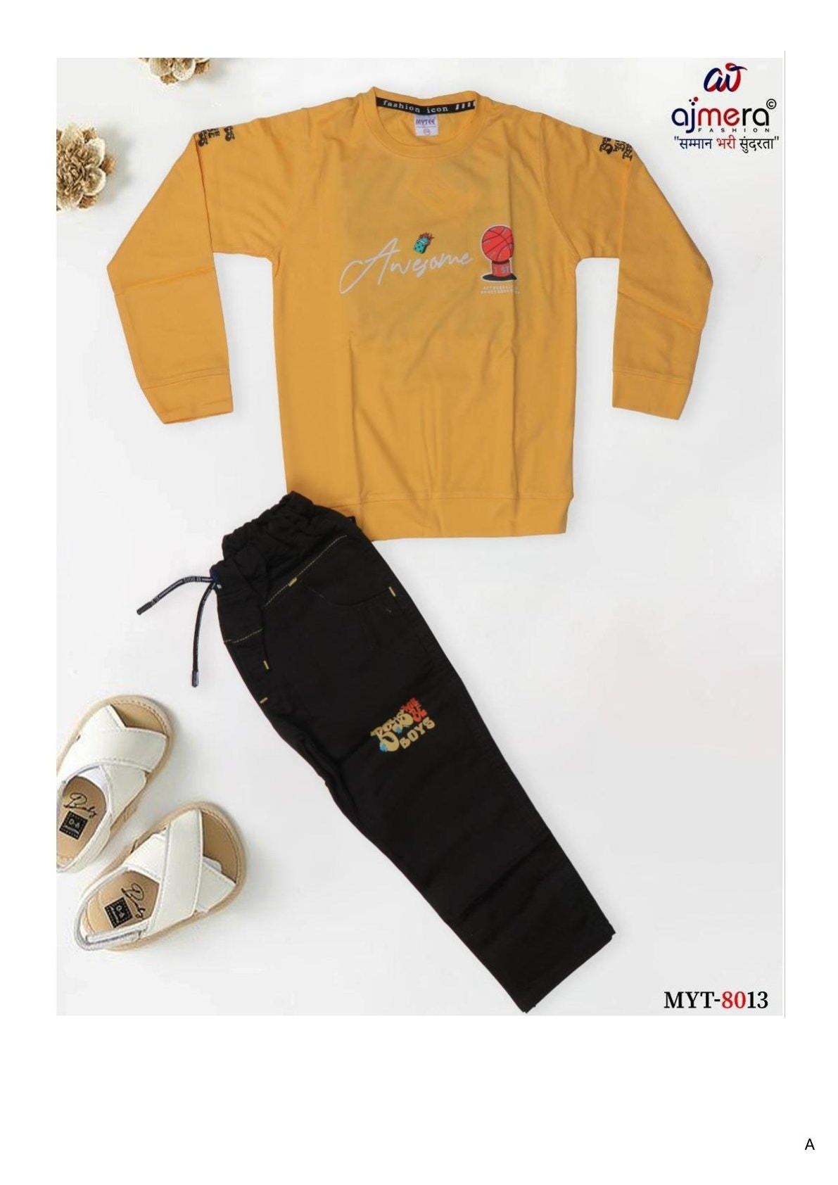 Kids T-Shirt & Pant Set Wholesale in Surat | MYT-8013