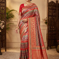 Party Elegance Jacquard Silk Saree With Blouse Piece | SPP-RICH LUME
