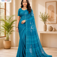 Weightless Print Loose Saree with Blouse for Premium Ethnic and Traditional Wear | CAS-DIAMOND CITY