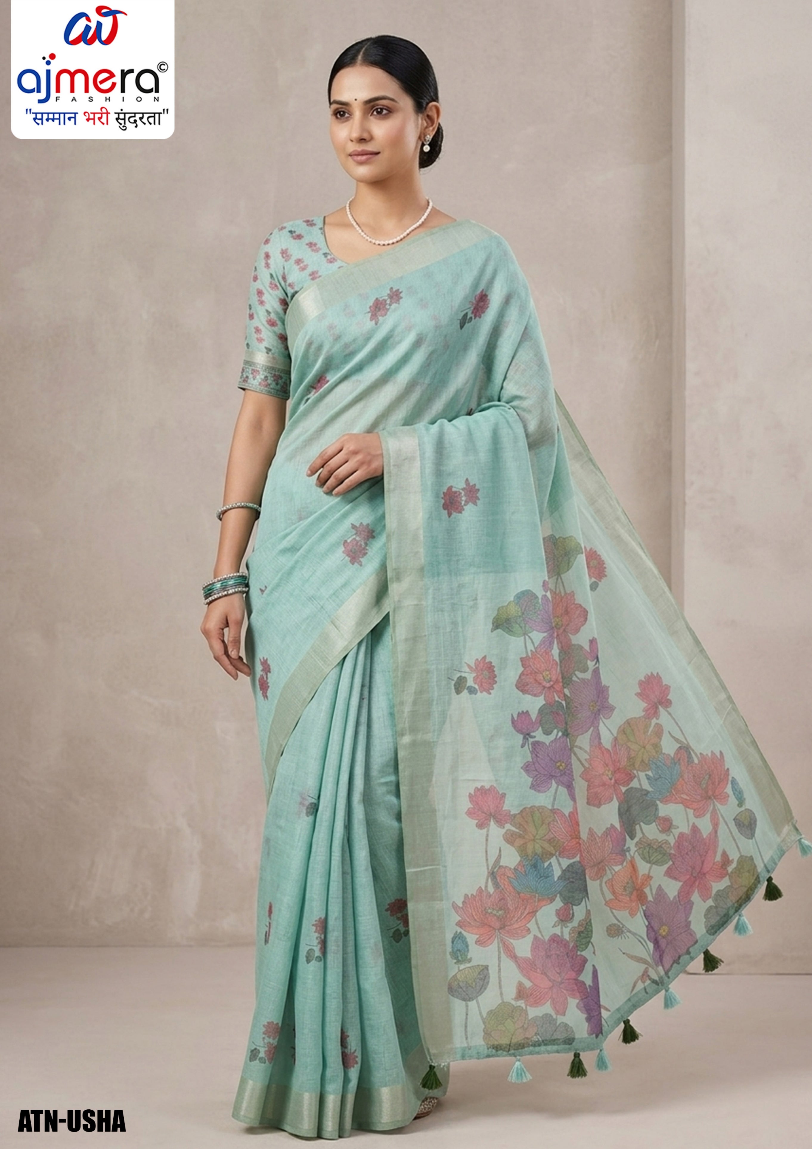 Luxury Craft Jacquard Silk Saree With Blouse Piece | ATN-USHA