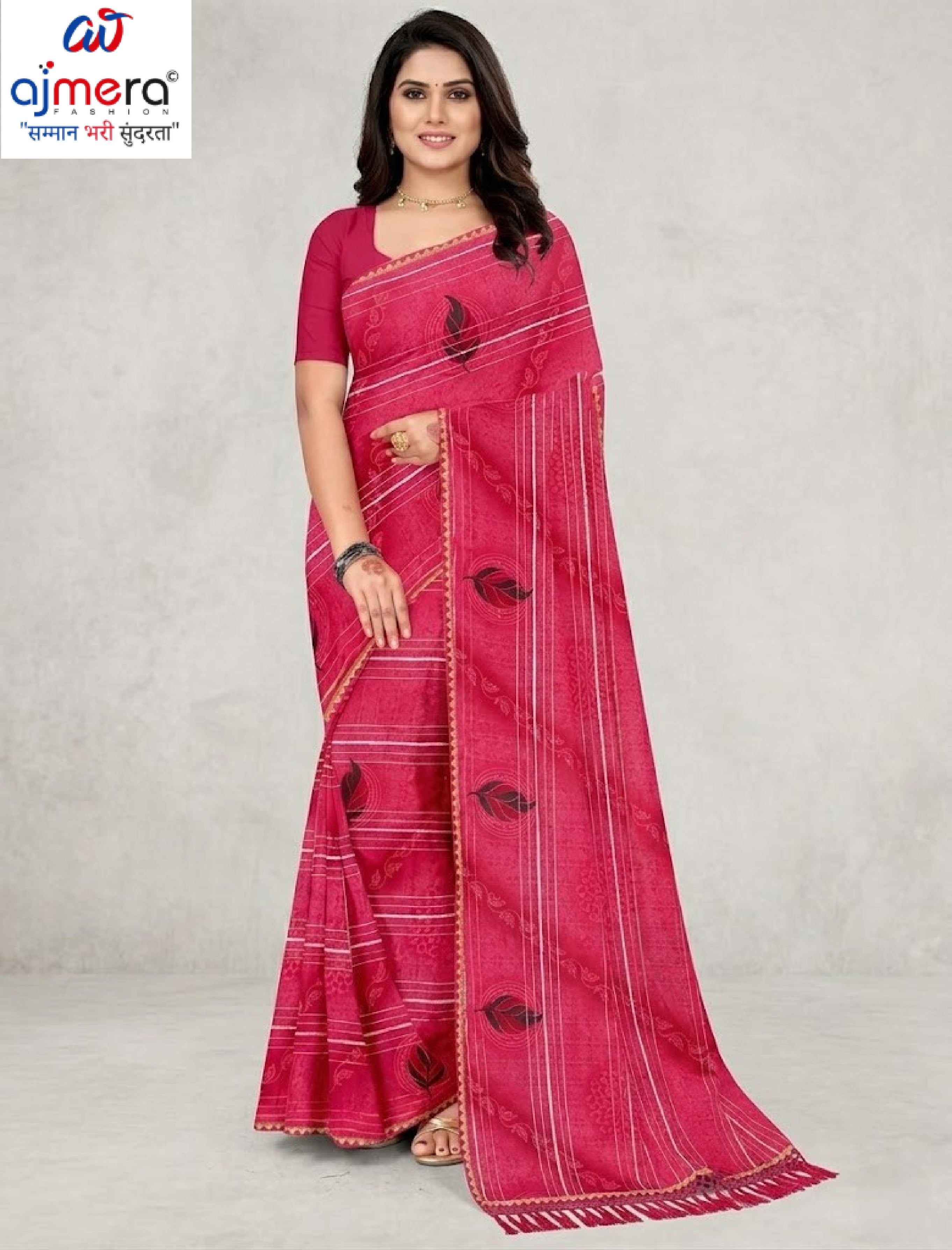 Premium Printed Saree with Matching Blouse Piece for Ethnic Elegance  | GPT-BIJLI-1