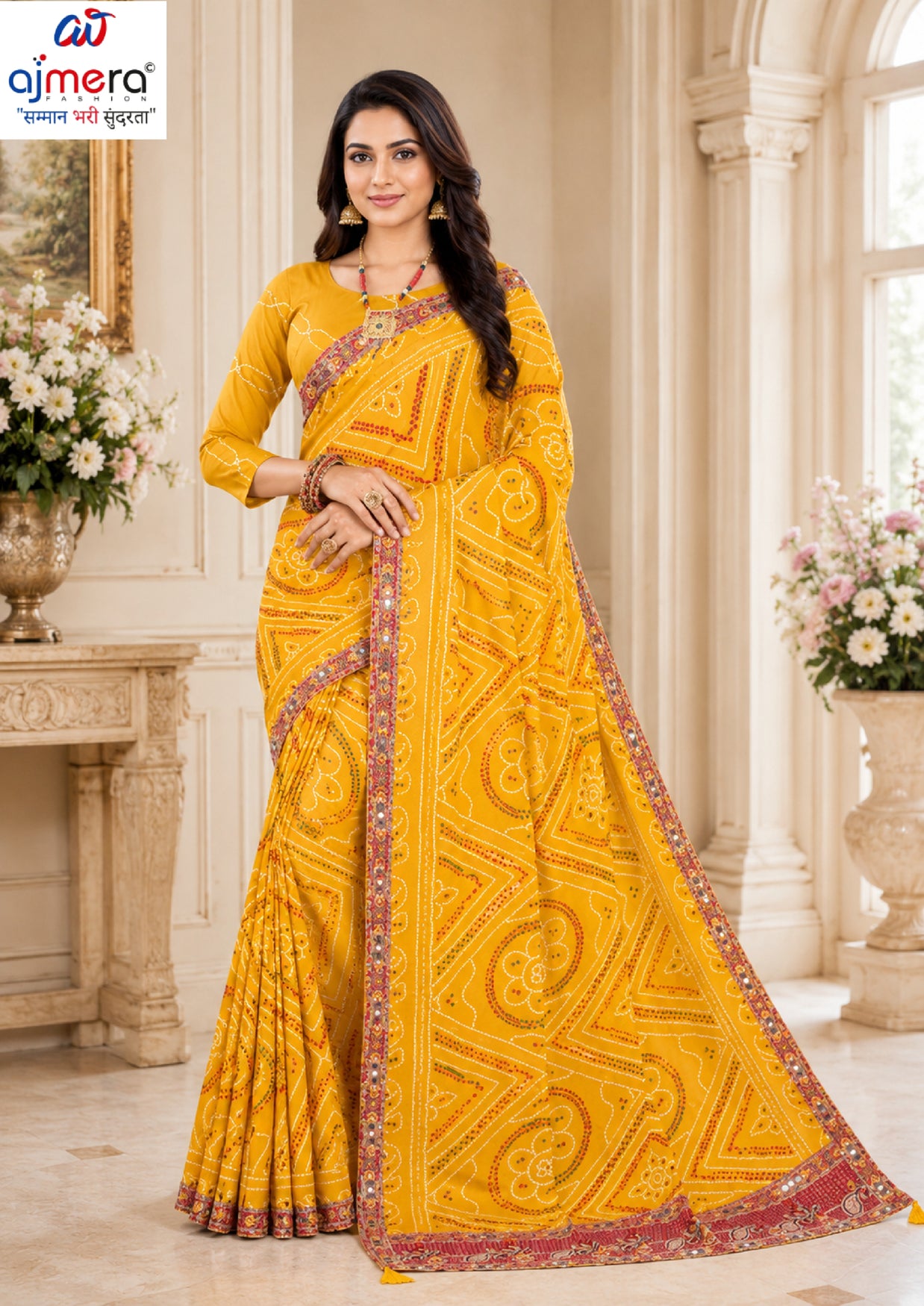 Georgette Print Loose Saree with Blouse for Premium Ethnic and Traditional Wear | TD-SUDHATI