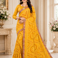 Georgette Print Loose Saree with Blouse for Premium Ethnic and Traditional Wear | TD-SUDHATI