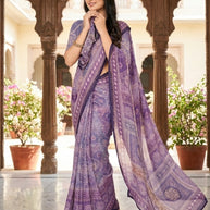 Fashionable Printed Saree with Blouse Piece for Festive Collection | SSR-PRIYATAMA