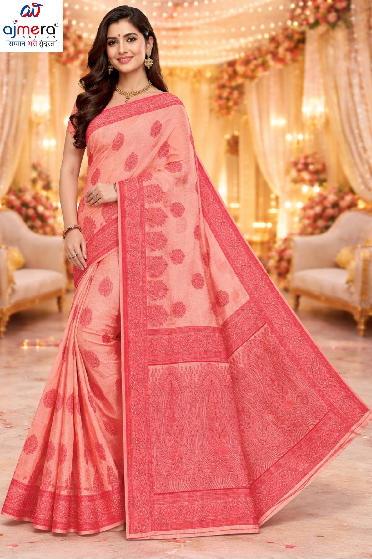 Wedding Rapier Silk Matching Saree With Blouse Piece | DBU-MISS GUNJAN VOL-2