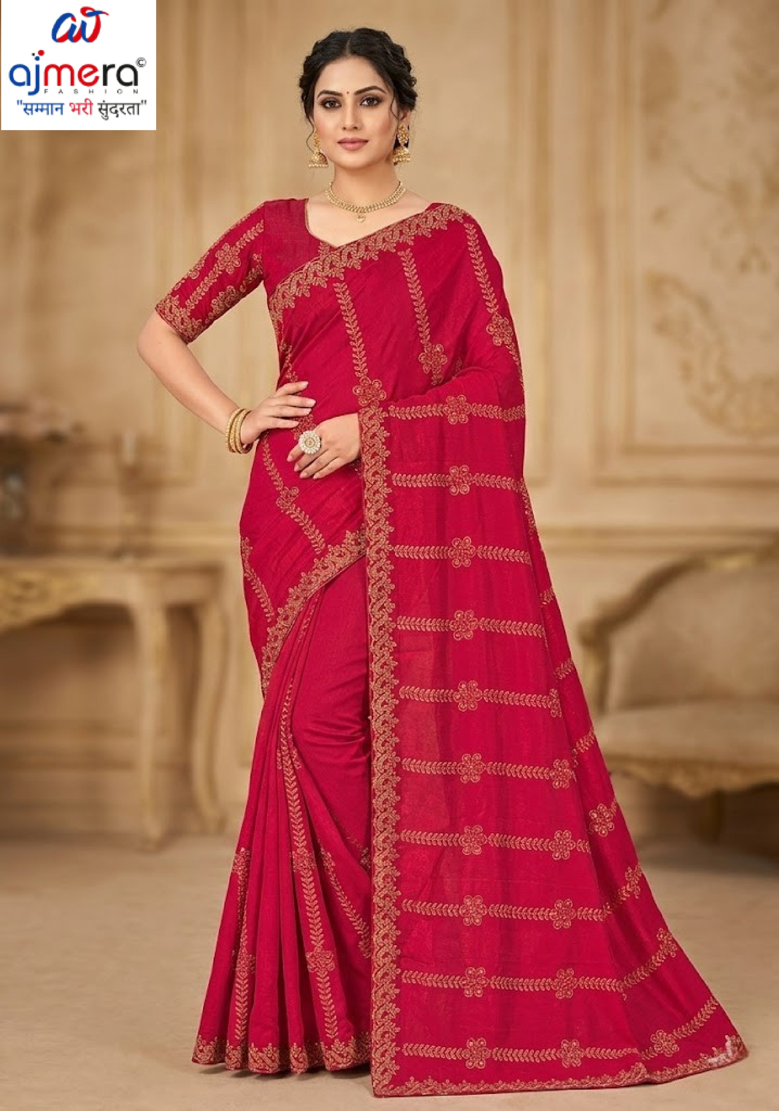 Fandy Fancy Lycra Matching Saree with Blouse Piece for Premium Ethnic and Traditional Wear | RAL-ISHIKA