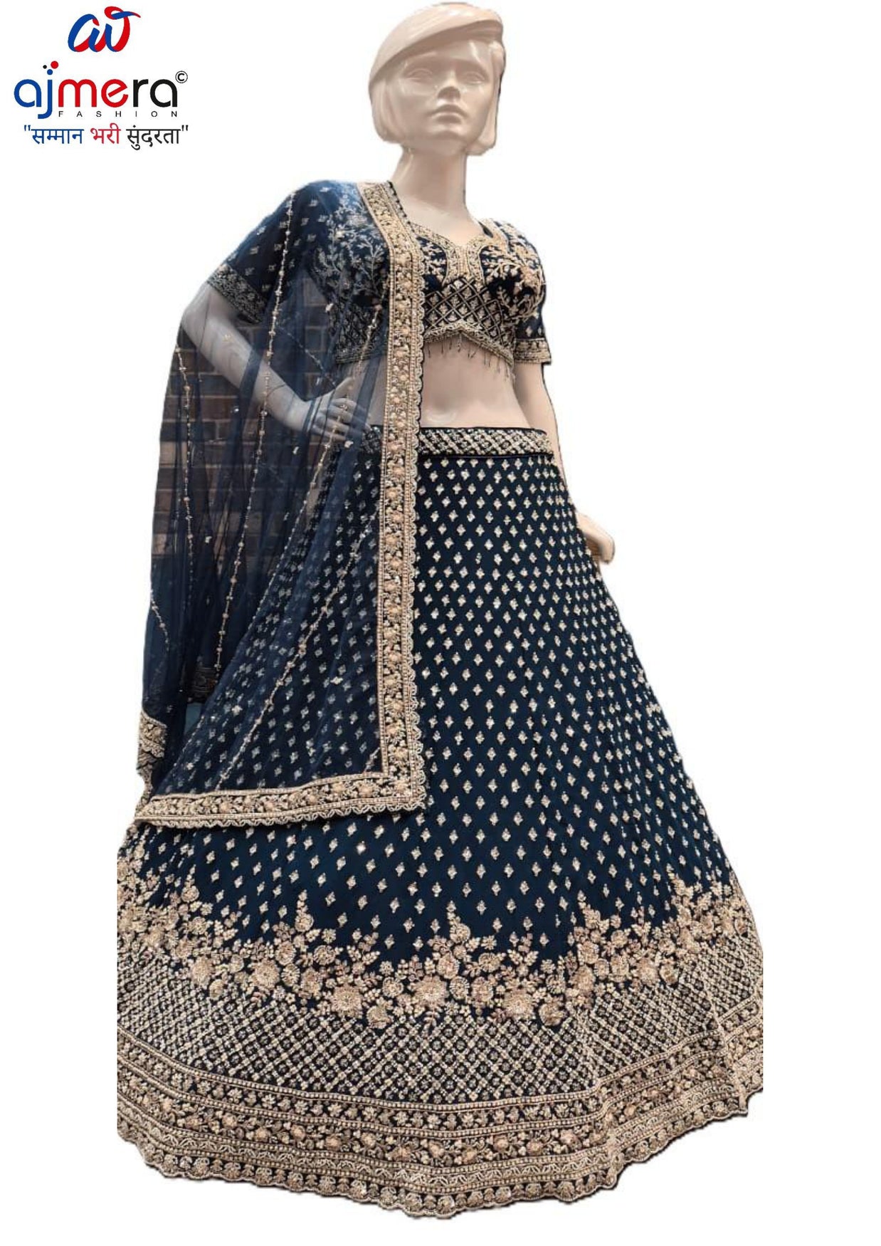 Best Georgette Embroidery Siroski Lahenga Manufacturer in India | SON-SADHANA NEW