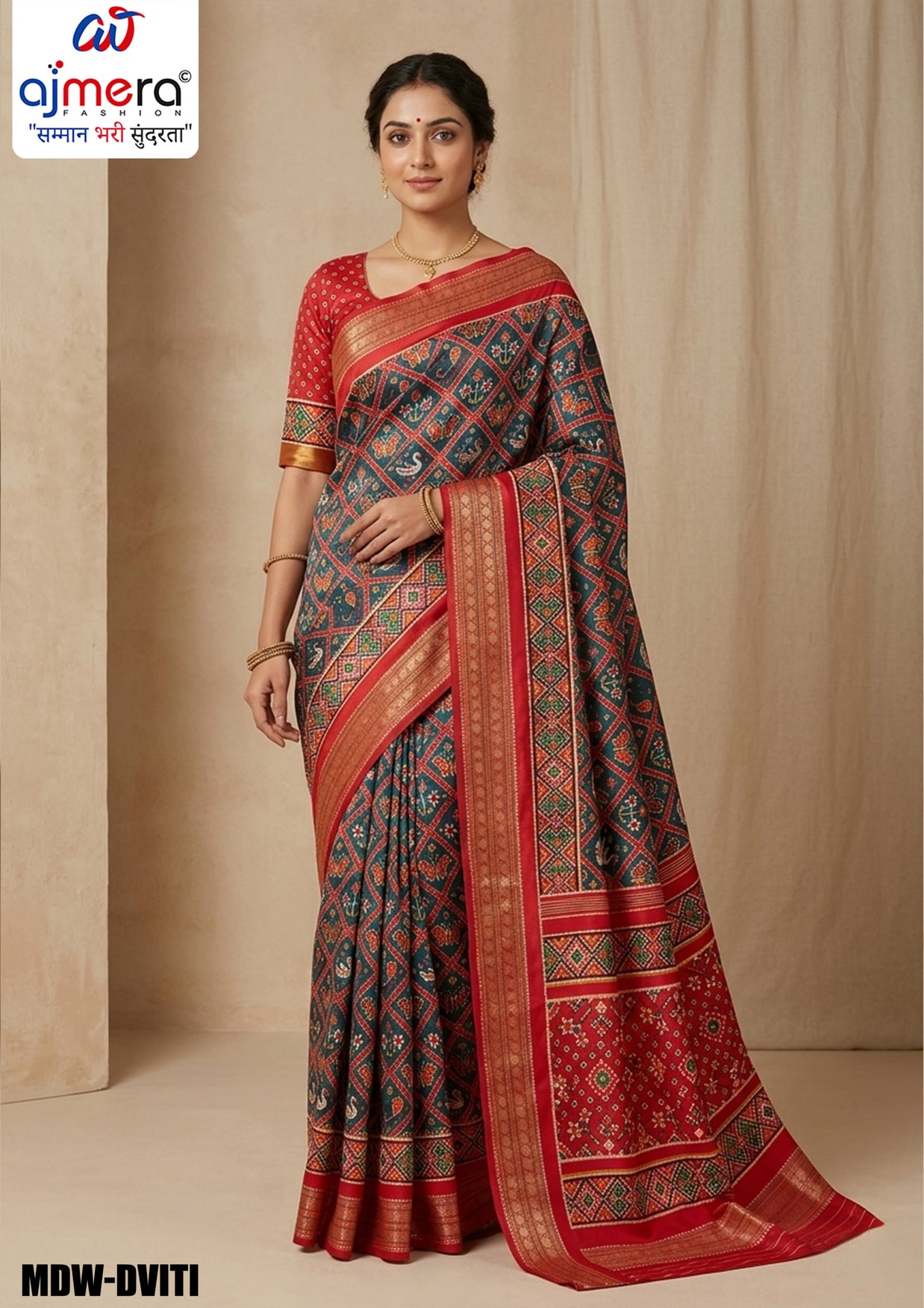Vibrant Elegance Jacquard Silk Saree With Blouse Piece | MDW-DVITI