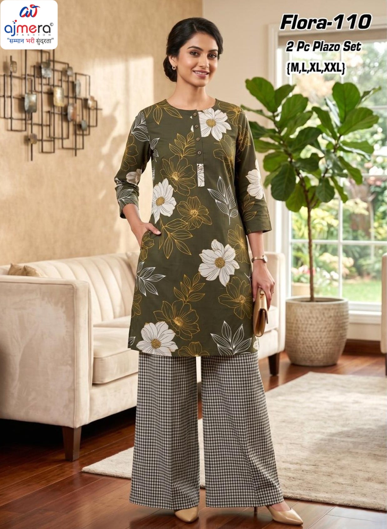 Designer Floral Style Kurti Set for Women | AAC-FLORA