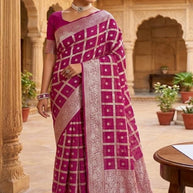 Handwork Heritage Saree with Blouse Piece for Premium Ethnic and Traditional Wear | ROOP-8449