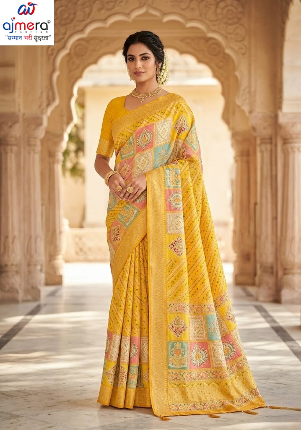 Designer Printed Saree with Blouse Piece for Special Occasions | SSR-FOCUS