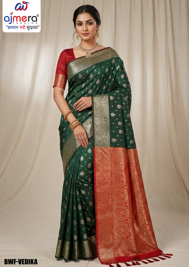 Designer Rapier Silk Matching Saree With Blouse Piece | BWF-VEDIKA