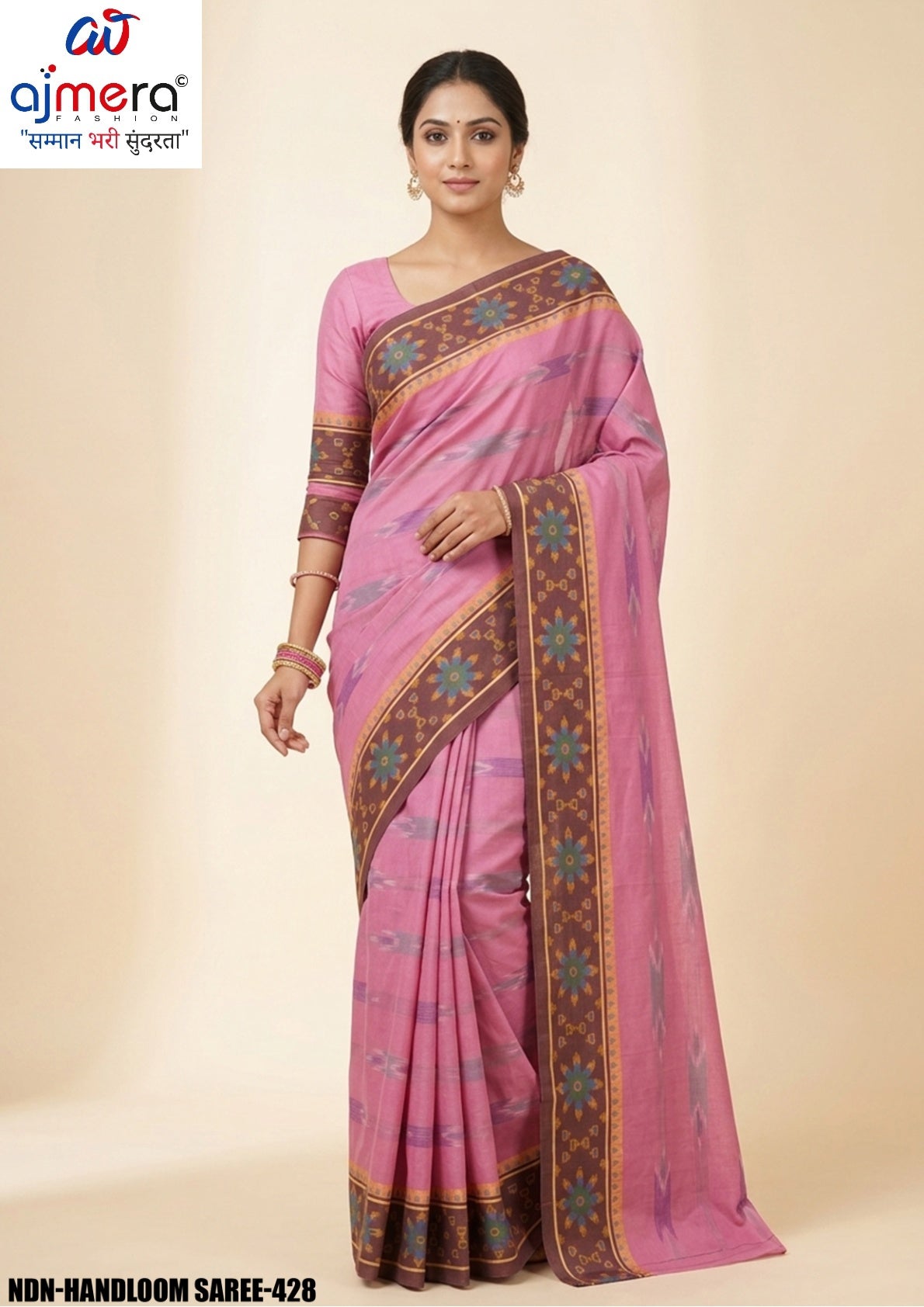 Handloom Cotton Saree with Without Blouse for Premium Ethnic and Traditional Wear | NDN-HANDLOOM SAREE-428