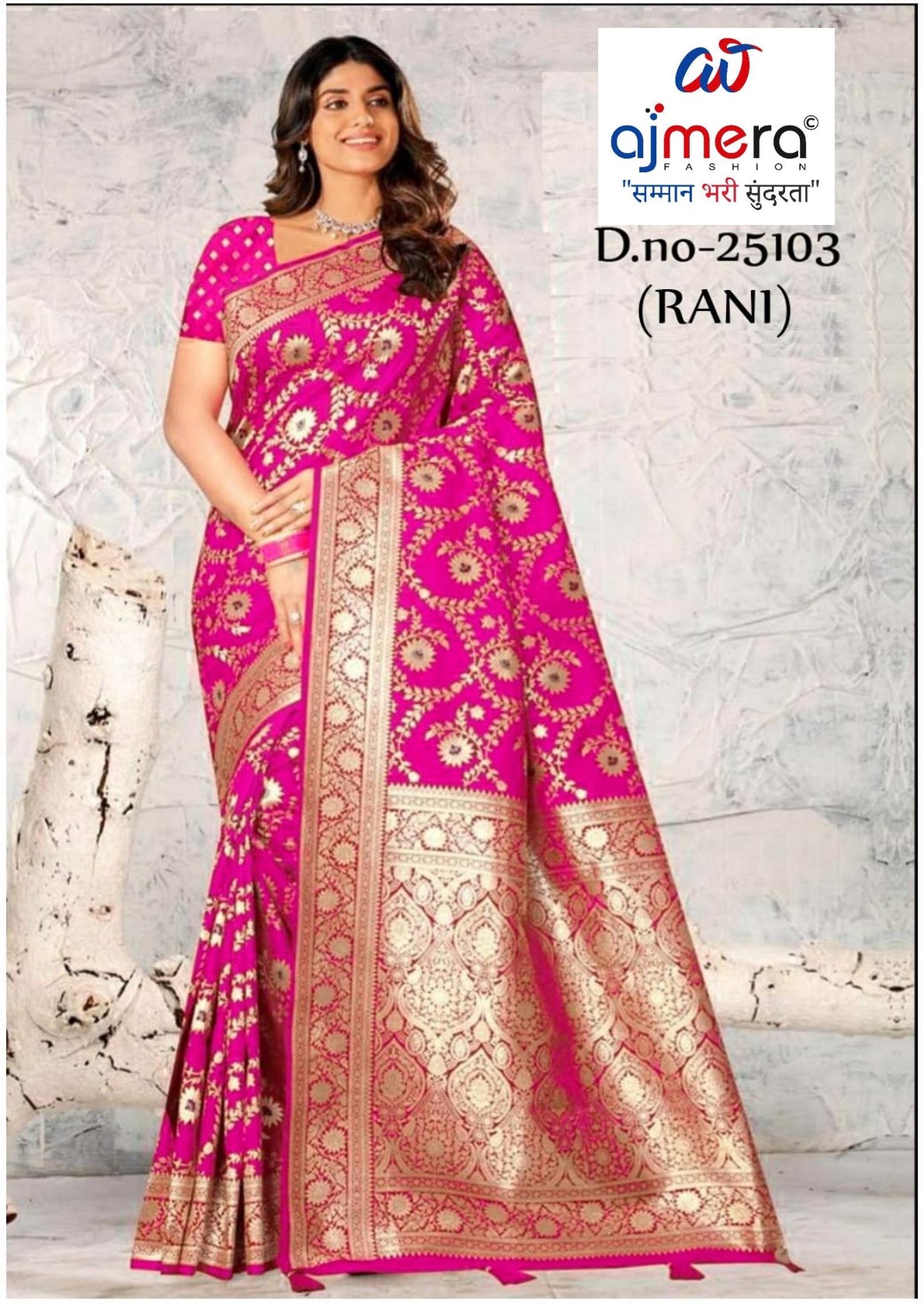 Elegant Jacquard Silk Saree with Designer Blouse Piece for Festive Elegance | MTE-25103
