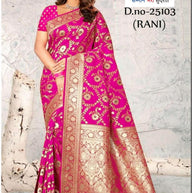 Elegant Jacquard Silk Saree with Designer Blouse Piece for Festive Elegance | MTE-25103