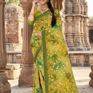 Exclusive Printed Saree with Blouse Piece for Elegant Ethnic Look | GLC-MAKHMALI