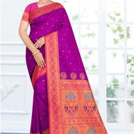 Designer Jacquard Silk Saree with Blouse Piece for Traditional Occasions | VDX-KUBER PAITHANI