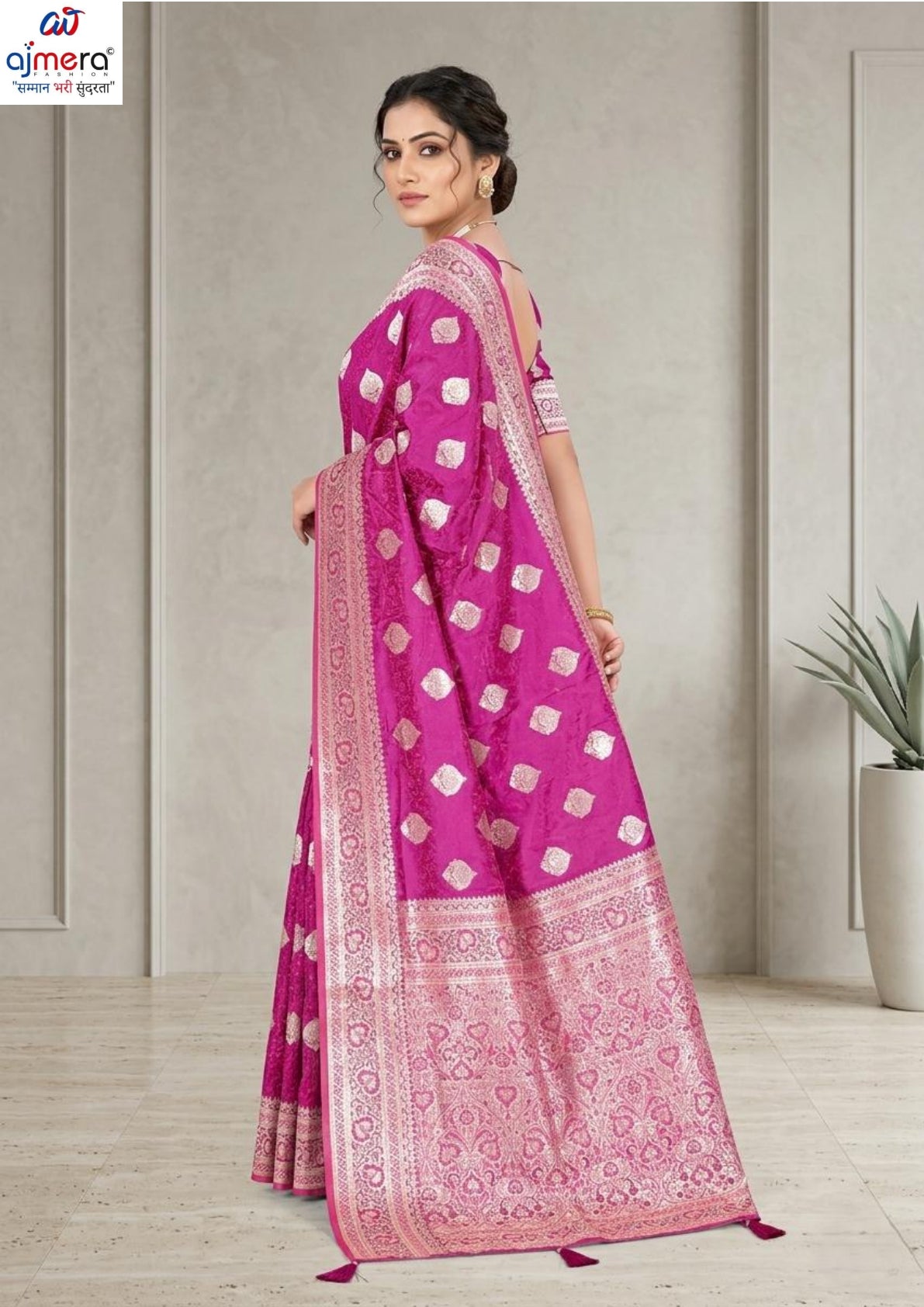 Versatile Rapier Silk Matching Saree With Blouse Piece | VDX-MUSKAN SILK