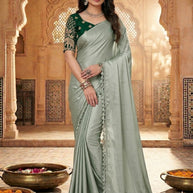 Jacquard Dyed Matching Saree Collection with Blouse Piece for Premium Ethnic and Traditional Wear | RLL-RIDHIMA SILK-3