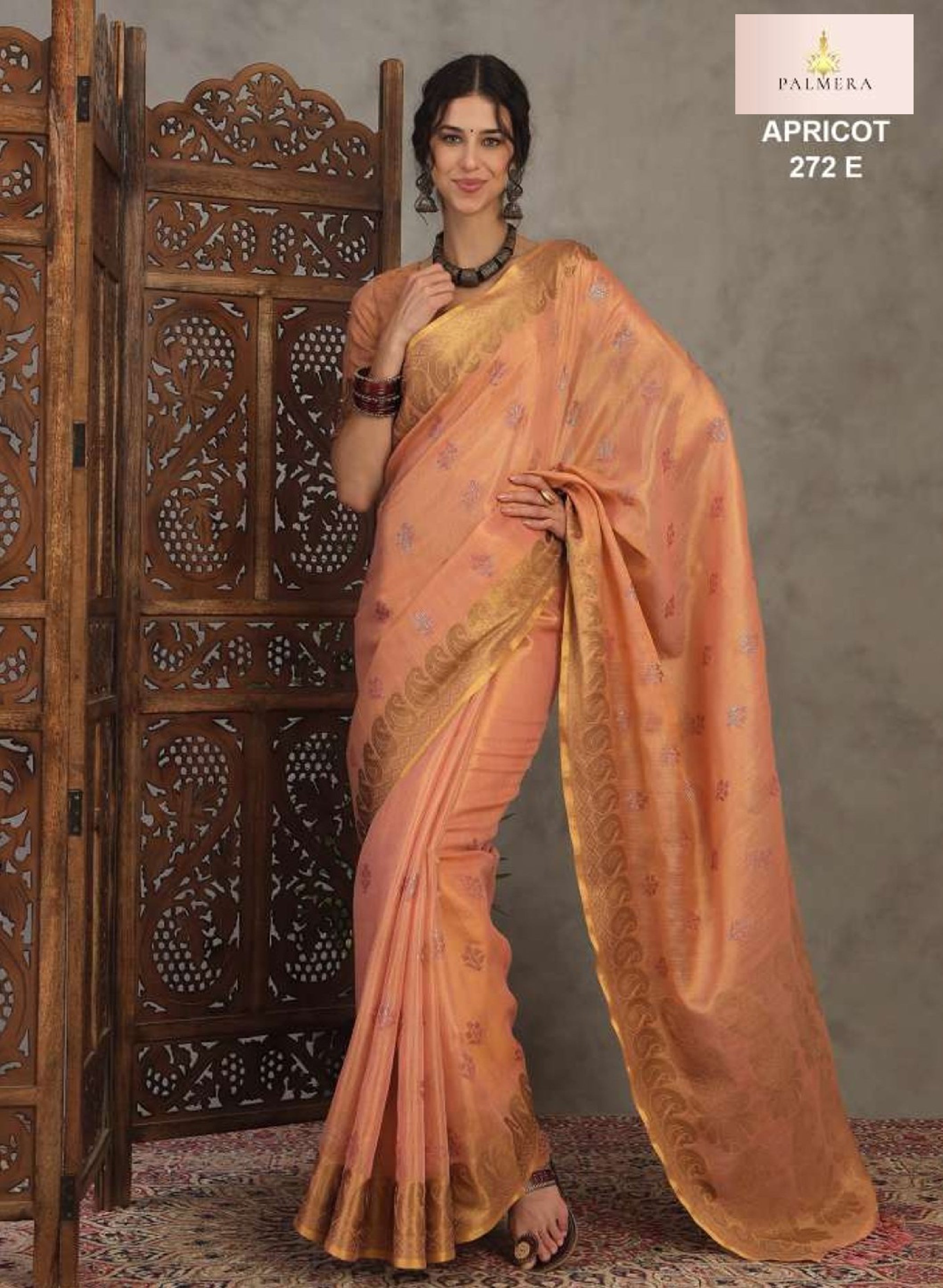 Apricot Linen Saree with Blouse for Premium Ethnic and Designer Wear | ALL-APRICOT-272