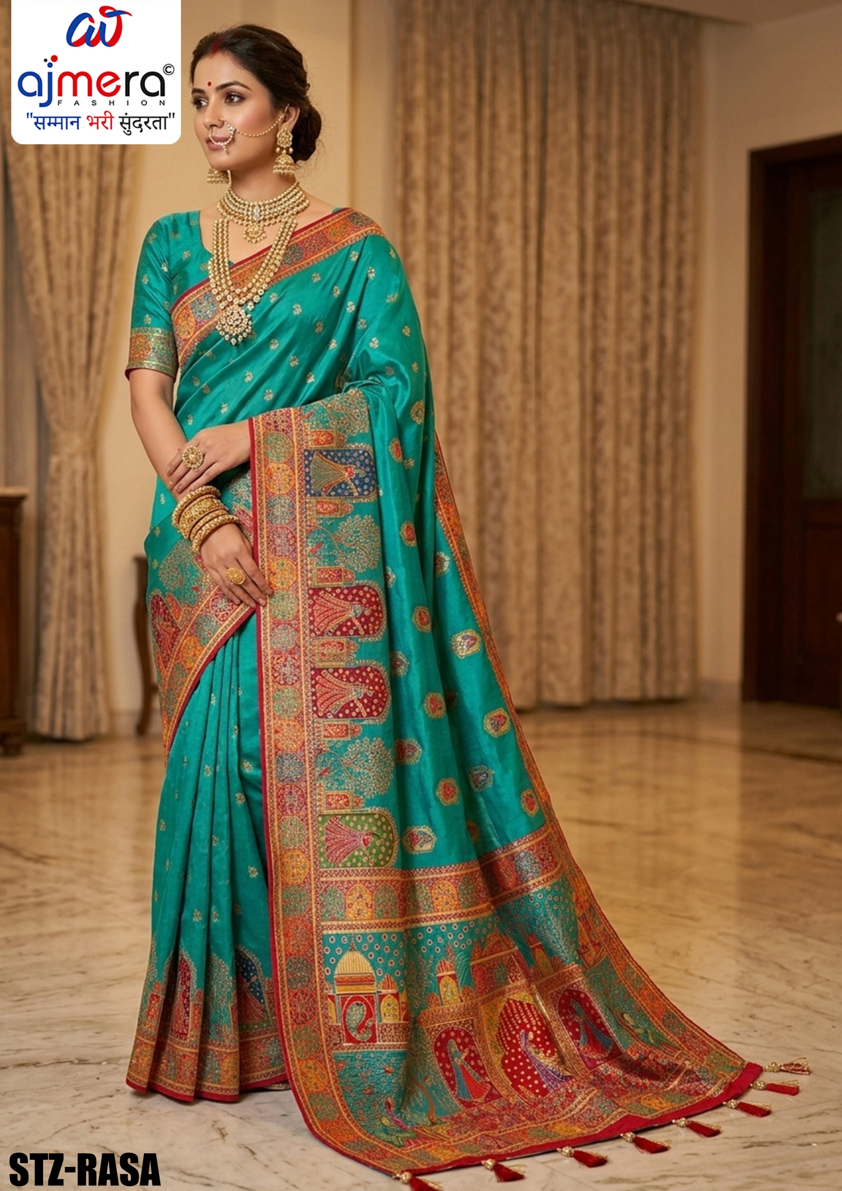 Regal Weave Jacquard Silk Saree With Blouse Piece | STZ-RASA