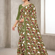 Contemporary Printed Saree with Blouse Piece for Premium Wear | GLC-VENUS