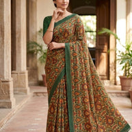 Classic Printed Saree with Blouse Piece for Timeless Traditional Style | SSR-ARPAN