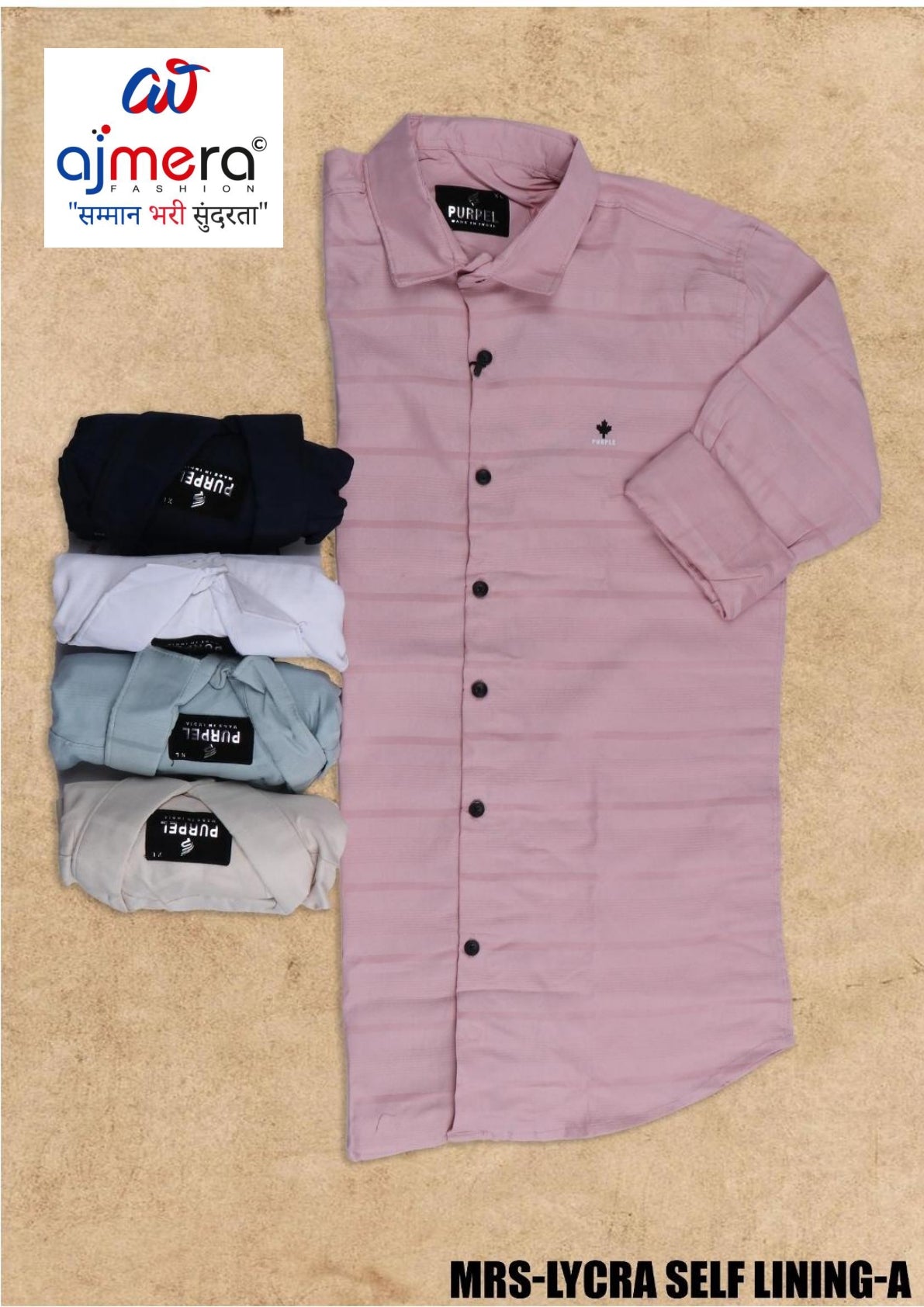 Mens Shirt Bulk Manufacturer India | MRS-LYCRA SELF LINING-A