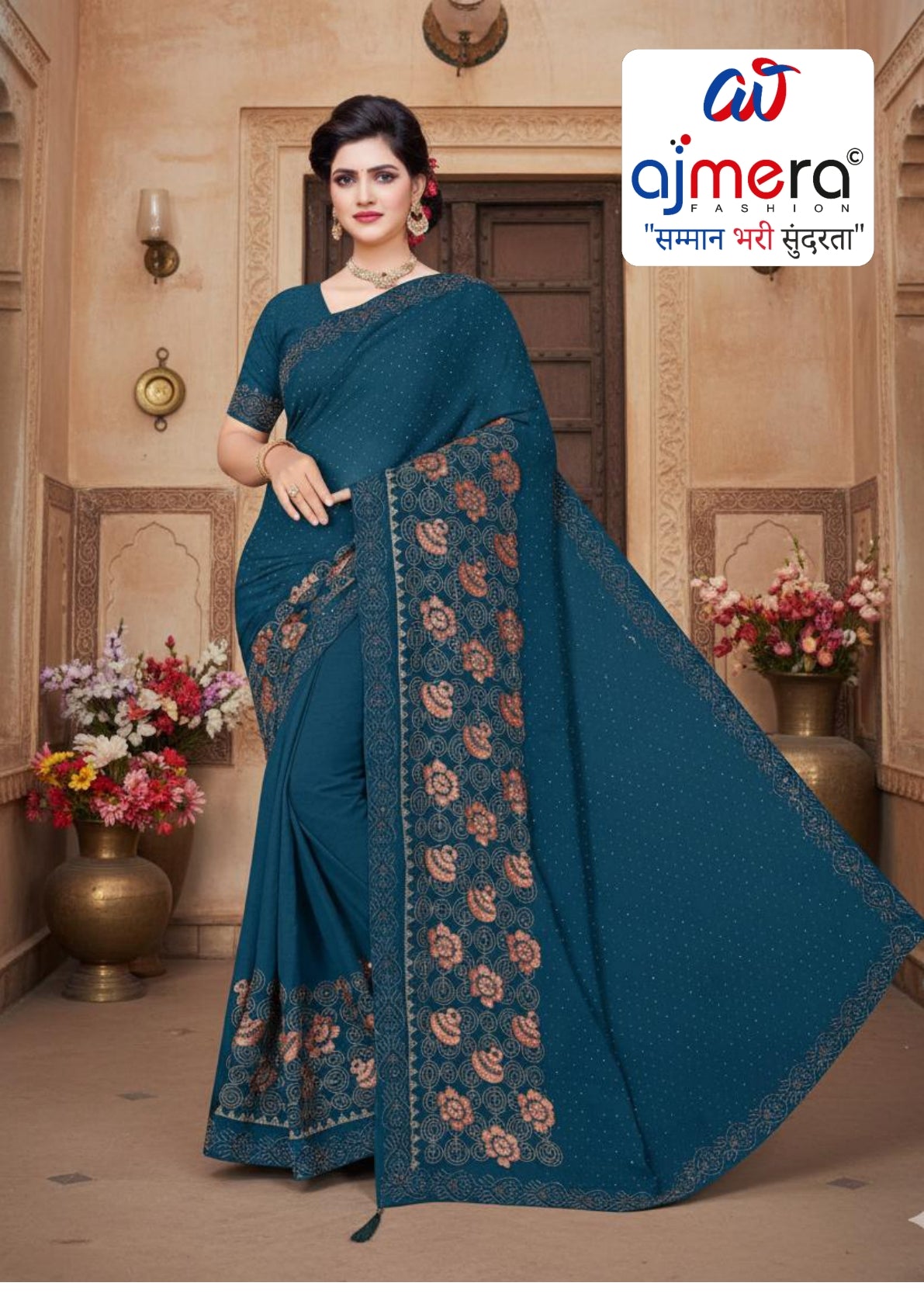 Surat Dyed Matching Saree Manufacturer with Blouse Piece for Premium Ethnic and Traditional Wear | VKM-GOOD JOB