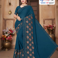 Surat Dyed Matching Saree Manufacturer with Blouse Piece for Premium Ethnic and Traditional Wear | VKM-GOOD JOB
