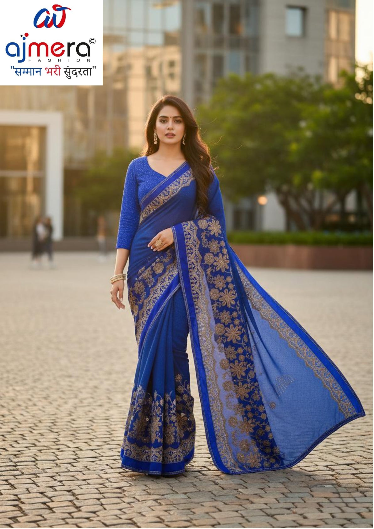 Weightless Print Loose Saree with Blouse for Premium Ethnic and Traditional Wear | MVN-OVERTIME