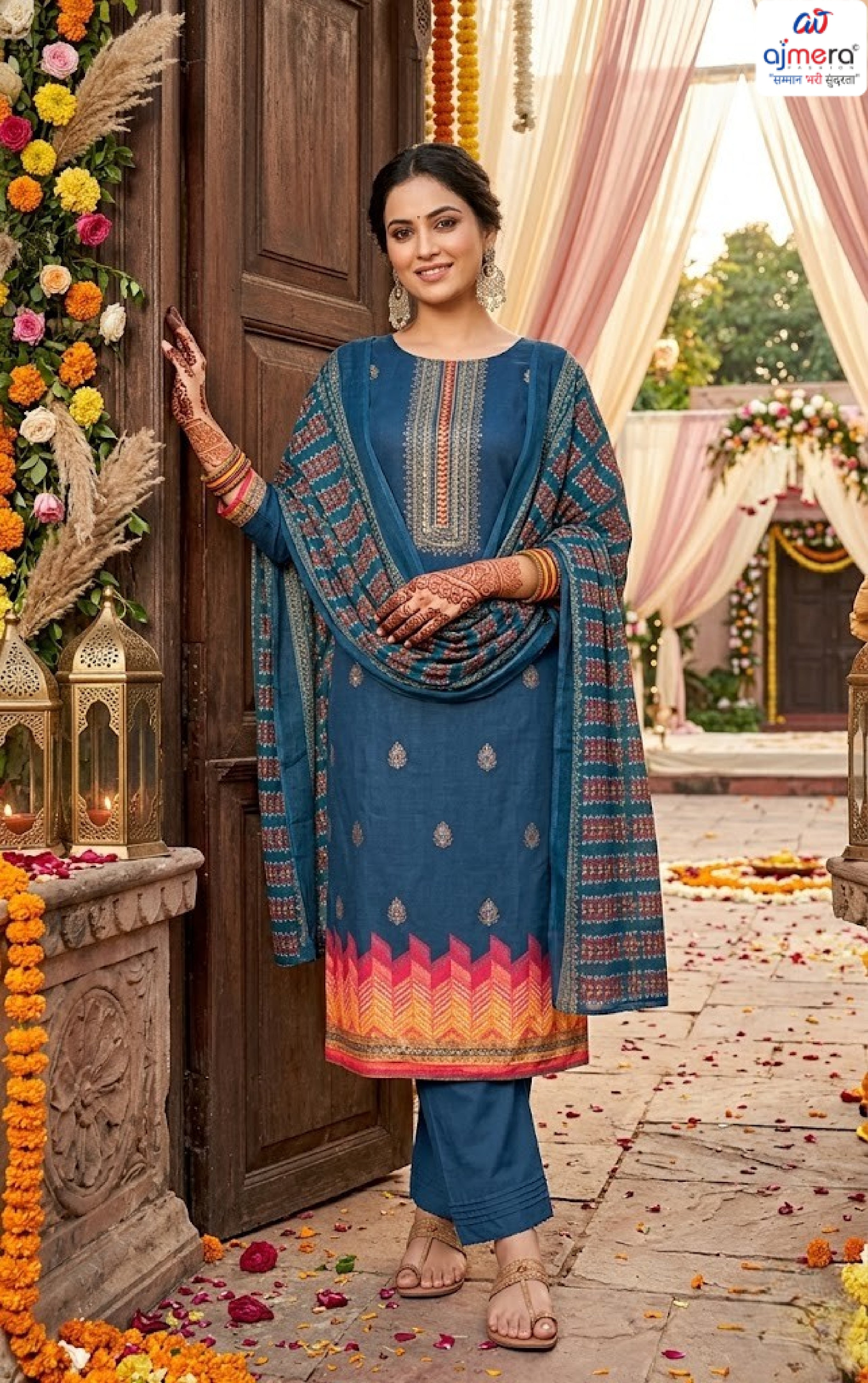 Premium Pure Jaam Cotton Unstitched Suit Set | VAS-KHATTA MITHA