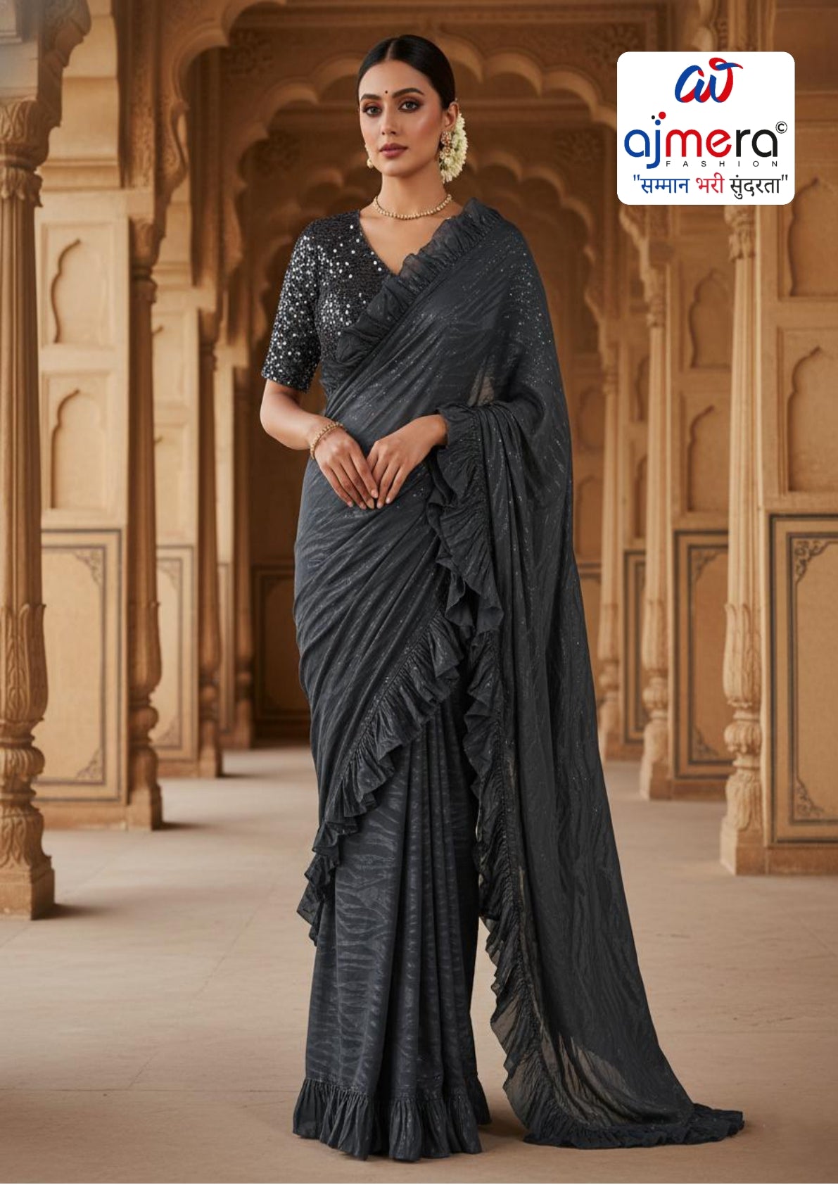New Dyed Matching Saree Design with Blouse Piece for Premium Ethnic and Traditional Wear | TUL-BANDHAN