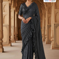 New Dyed Matching Saree Design with Blouse Piece for Premium Ethnic and Traditional Wear | TUL-BANDHAN