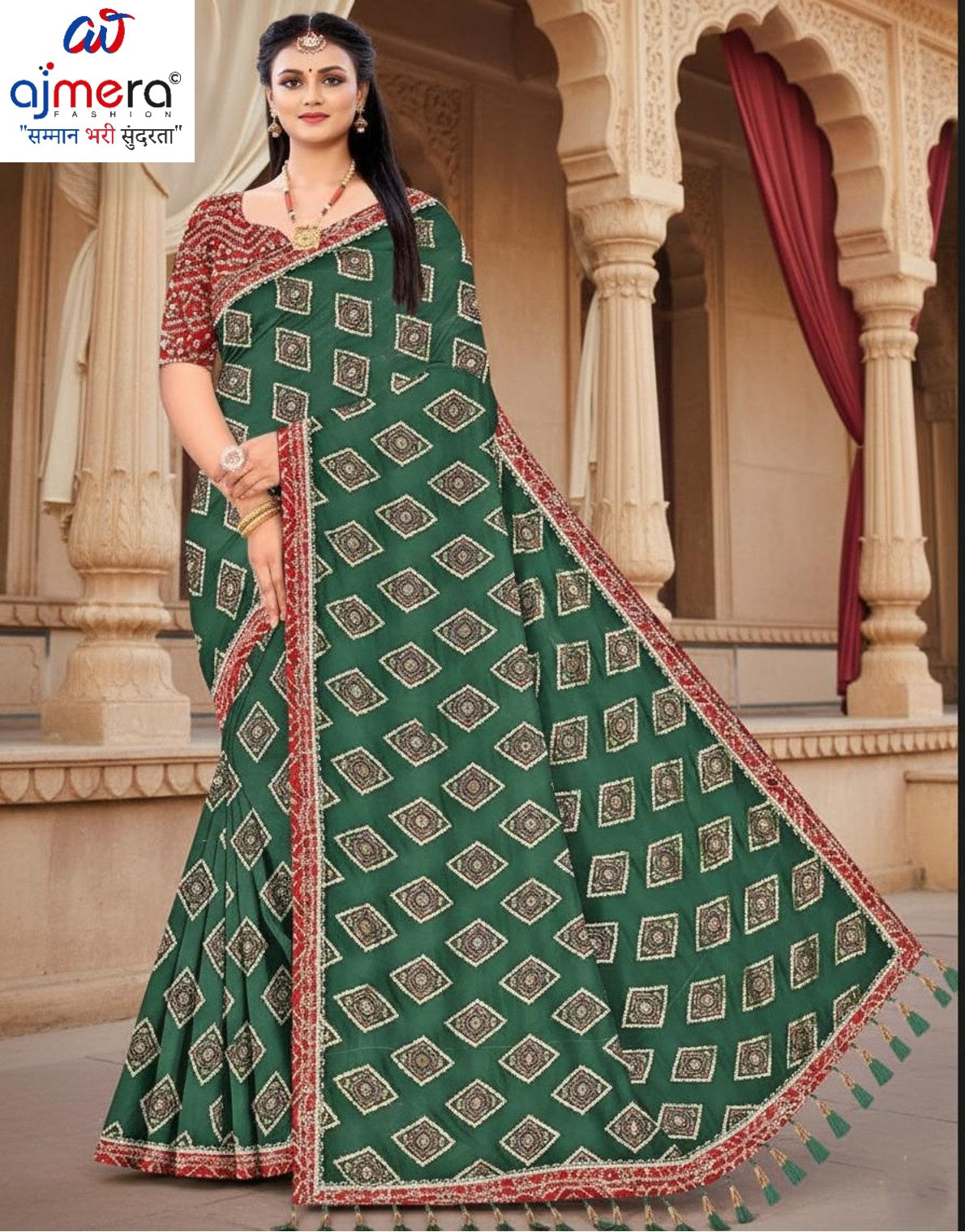 Dyed Matching Saree Exporter with Blouse Piece for Premium Ethnic and Traditional Wear | TIK-VIPRA