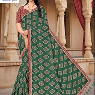 Dyed Matching Saree Exporter with Blouse Piece for Premium Ethnic and Traditional Wear | TIK-VIPRA