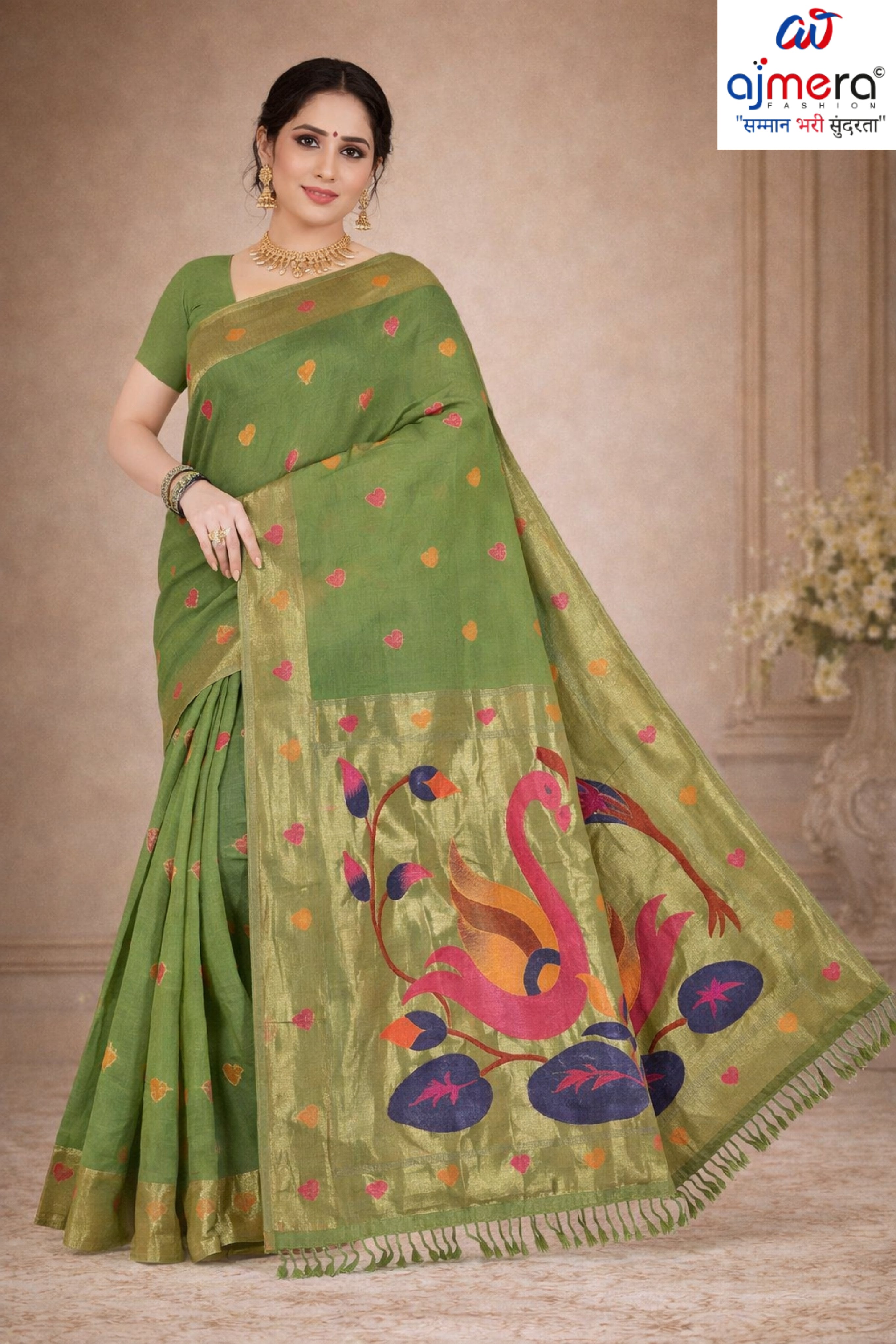 Contemporary Rapier Silk Matching Saree With Blouse Piece | DBU-GAHNA COTTON