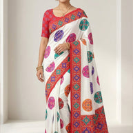 Traditional Cotton Saree with Blouse Piece for Premium Ethnic and Traditional Wear | ATN-BHAVIKA