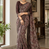Premium Printed Saree with Matching Blouse Piece for Ethnic Elegance | SGR-NIKITA