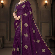 Wholesale Dyed Matching Saree Collection with Blouse Piece for Premium Ethnic and Traditional Wear | VKM-JENA