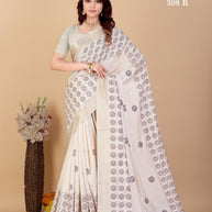 Apricot Linen Saree with Blouse for Premium Ethnic and Festive Wear | ALL-APRICOT-308
